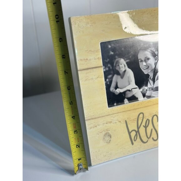 "Blessed" Square Picture Frame – Beige, Holds 5" x 7" Photo - Picture 5 of 8